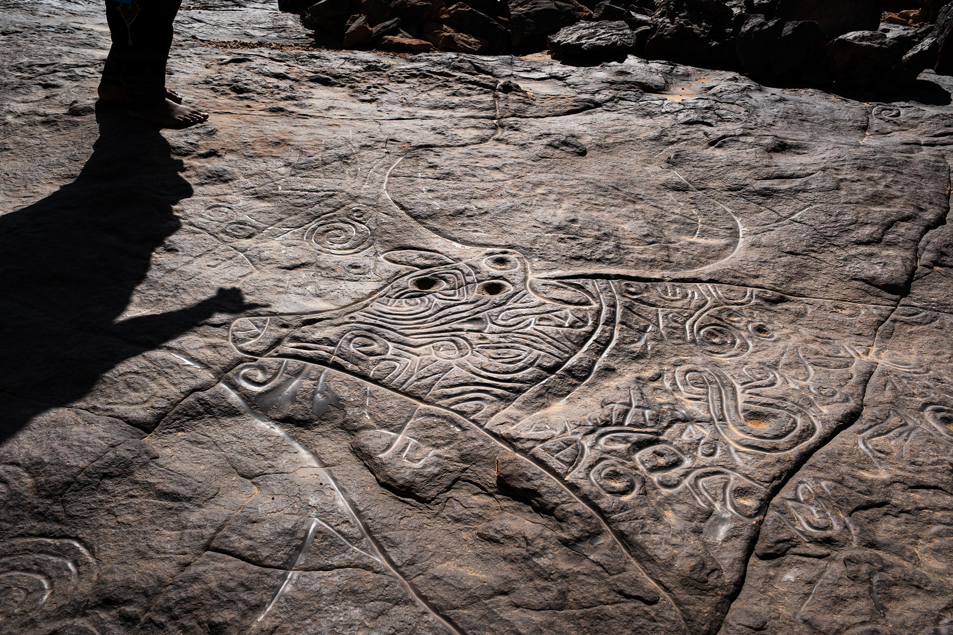 Rock art carvings in southern Algeria