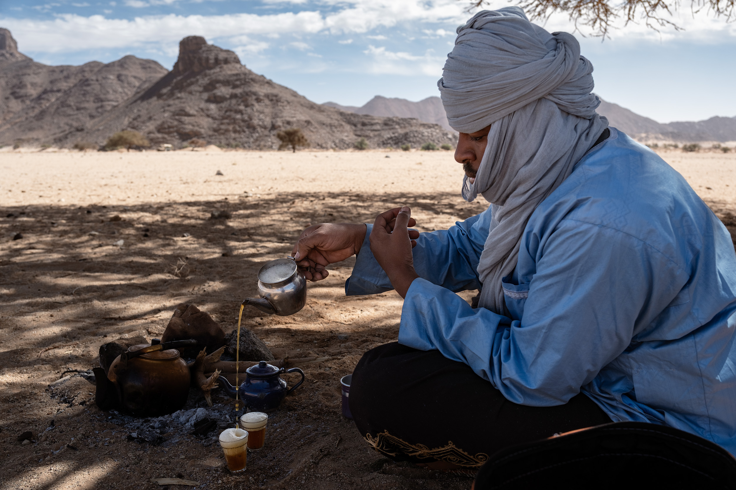 Tuareg man and tea